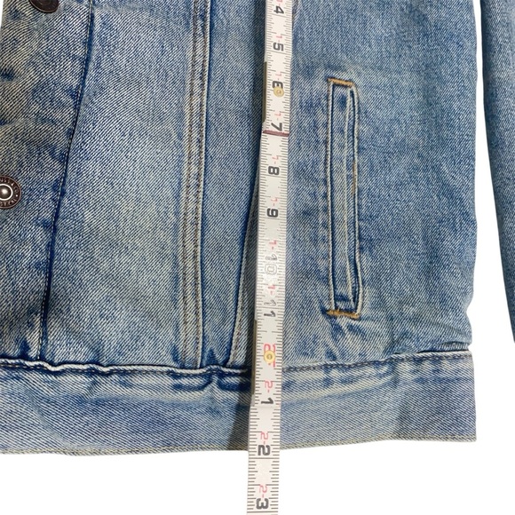 Levi’s Sherpa Lined Trucker Denim Jacket Light Wash – Men’s Size Large - Picture 4 of 10